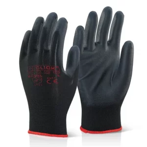 Black PU Coated Work Gloves